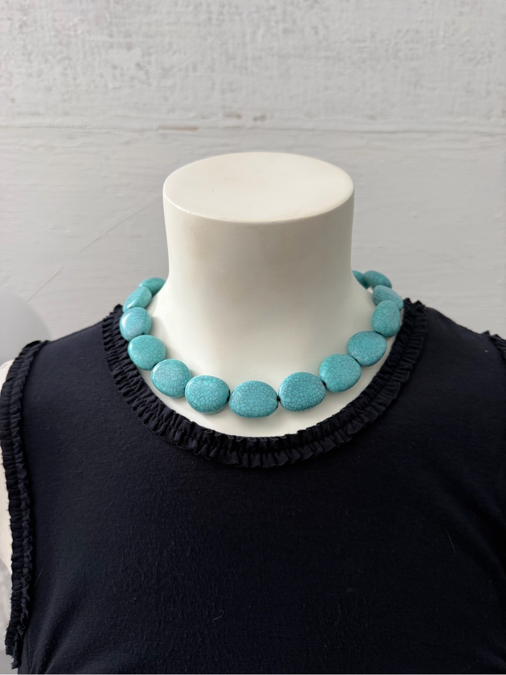 Turquoise Blue Bead Necklace
